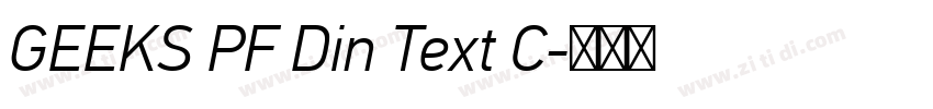 GEEKS PF Din Text C字体转换